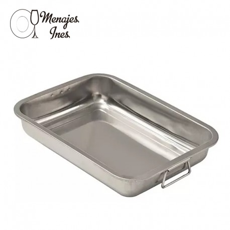 Asadera Profunda 40x30cm Acero Inox.