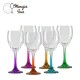 Set 6 Copas Vino Versalles Pie Color.