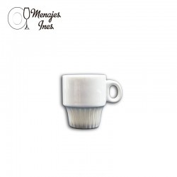 Taza café porcelana apilable 90cc. 5,3x6,5cm.