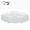 Platillo de te 16 cm.Porcelana blanca templado