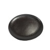 Plato porcelana redondo negro 24cm Karbon Rak
