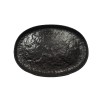 Plato porcelana ovalado negro 32cm  Rock Rak