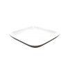Plato sopa 20cm cuadrado puntas redonda  loza blanca