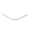 Plato  principal 25cm cuadrado puntas redonda loza blanca