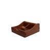 Servilletero cuadrado 14x14cm madera