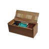 Caja madera para bolsas de te con 3 espacios