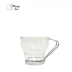 Taza de Vidrio templado con Asa Metálica