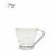 Taza de Vidrio templado con Asa Metálica