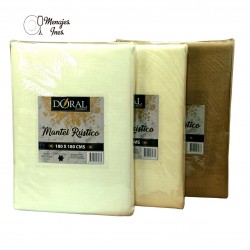 Mantel de Mesa Cuadrado Rústico Doral