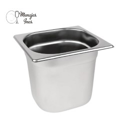 Depósito Gastronómico 1/6 Acero Inoxidable - Variedad de Tamaños