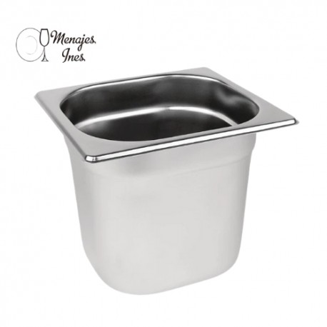 Depósito Gastronómico 1/6 Acero Inoxidable - Variedad de Tamaños