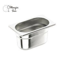 Depósito Gastronómico 1/9 Acero Inoxidable - Variedad de Tamaños