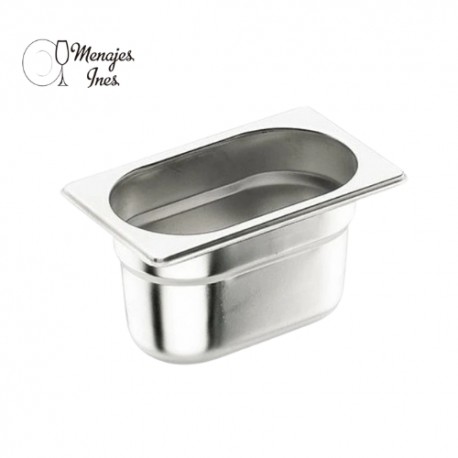 Depósito Gastronómico 1/9 Acero Inoxidable - Variedad de Tamaños