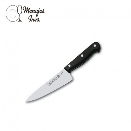 Cuchillo cocina UNIBLOCK 15cm. TRES CLAVELES.