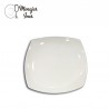 Plato loza  cuadrado 14. 31,5x31,5cm.
