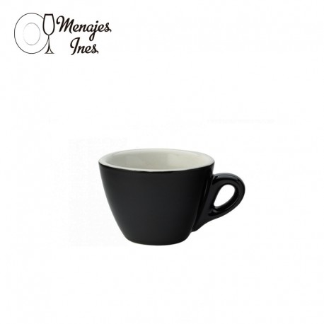 Taza barista flat negro 160cc. UTOPIA.