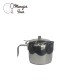 Cafetera con tapa 250ml. 8x8cm. Acero inoxidable.