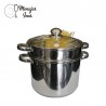 Cuece pasta. Verduras al vapor 24cm. Doble fondo. Acero inoxidable. DÜSSEL.