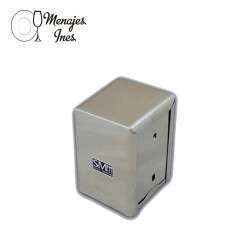 Dispensador servilletas. 10x13cm. Acero inoxidable.