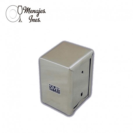 Dispensador servilletas. 10x13cm. Acero inoxidable.