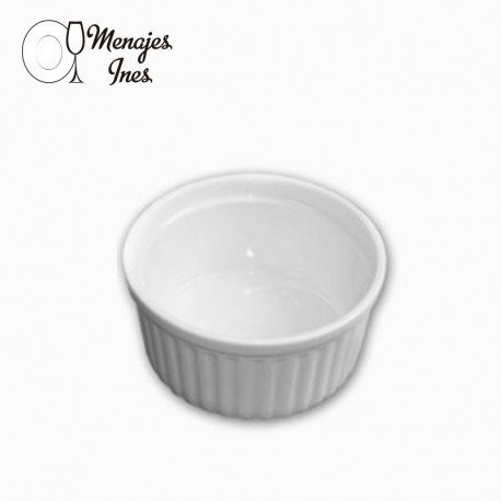 Pocillo  Loza con Ranura 3.5 para Horno 8 cm.