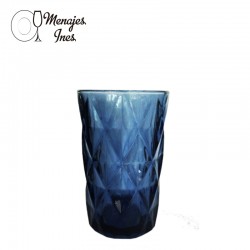 Vaso alto diamont blue 370cc. 8.5x12.3cm.