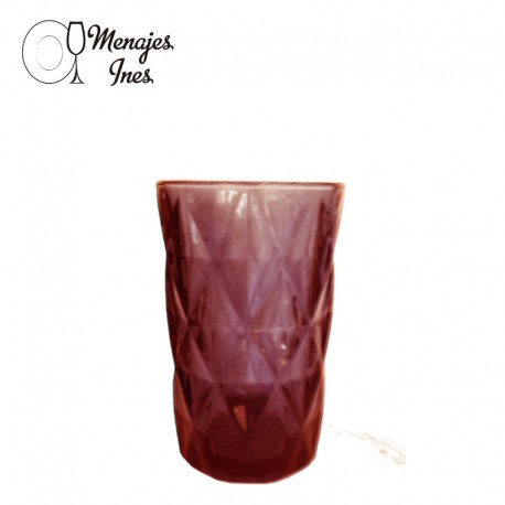 Vaso alto diamont purple 370cc. 8.5x12.3cm.