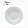 Plato  Hondo 24  cm. porcelana blanca templada